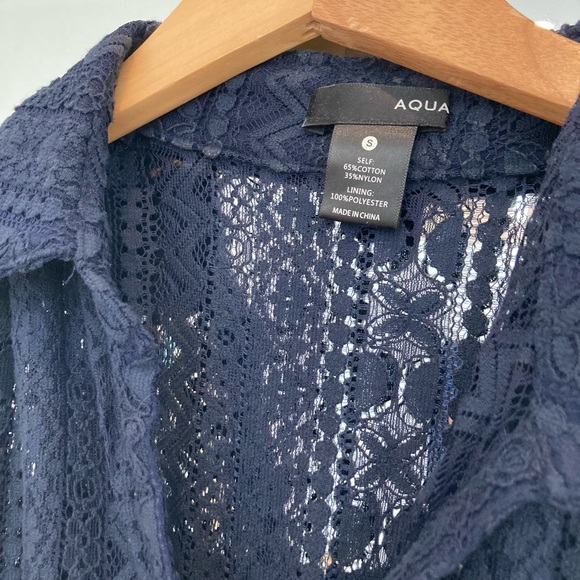 Aqua Cotton Lace Dress with Slip - Picture 5 of 8